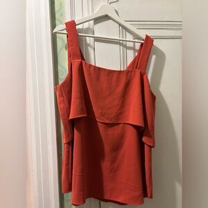 Ann Taylor sleeveless blouse XL orange
